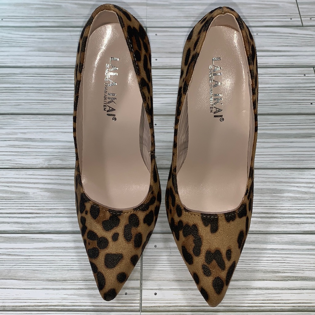 Lala Ikai Leopard Print High Heels